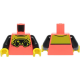 LEGO felsőtest mintás pulóver mintával, korall (76382)