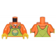 LEGO felsőtest mintás kertésznadrág és ing mintával, narancssárga (76382)