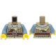 LEGO felsőtest férfi viking harcos mintával, sötét sárgásbarna (76382)