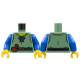 LEGO felsőtest fűzős ing és erszény mintával (Castle), homokzöld (76382)