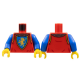 LEGO felsőtest katona ruha oroszlán mintával (Castle), piros (76382)