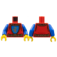 LEGO felsőtest katona ruha arany gallér és öv, oroszlán mintával (Castle), piros (76382)