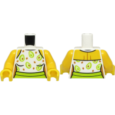 LEGO felsőtest női ruha mintával, fehér (76382)