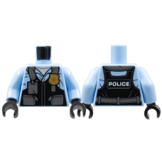 LEGO felsőtest rendőr ruha mintával, világoskék (76382) LEGO felsőtest rendőr ruha mintával, világoskék (76382)