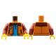 LEGO felsőtest űrhajós logós kabát és pulóver mintával, sötét narancssárga (76382)