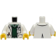 LEGO felsőtest laborköpeny és zöld pulóver mintával, fehér (76382)