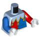 LEGO felsőtest bohóc ruha mintával (Donald kacsa), világoskék (76382)