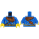 LEGO felsőtest csillag mintás ruha kendő, válltáska, öv és nyaklánc mintával (varázsló), kék (76382)