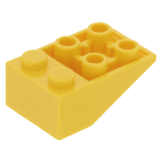 LEGO tetőelem fordított 25°-os (33) 2×3, sárga (3747b)