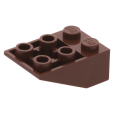 LEGO tetőelem fordított 25°-os (33) 2×3, vörösesbarna (3747b)