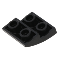 LEGO tetőelem fordított íves 2×2, fekete (32803)