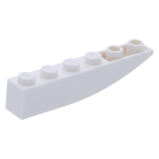 LEGO tetőelem fordított íves 6×1, fehér (42023)