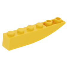 LEGO tetőelem fordított íves 6×1, sárga (42023)