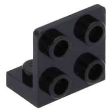 Eredeti, új LEGO fordító elem 1 x 2 - 2 x 2, fekete (99207) - speciális rögzítő az oldalirányú építéshez (SNOT technika)
