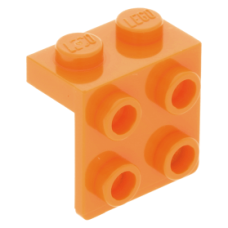 LEGO fordító elem 1 x 2 - 2 x 2, narancssárga (44728)