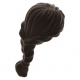 LEGO női haj hosszú fonott, sötétbarna (88286)