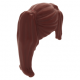LEGO női haj hosszú copfos, sötétpiros (62696)