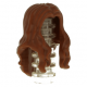 LEGO női haj hosszú hullámos, vörösesbarna (95225)