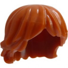 LEGO férfi haj félhosszú kócos, sötét narancssárga (92746)  --- Debrecenben raktáron!