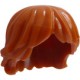 LEGO férfi haj félhosszú kócos, sötét narancssárga (92746)