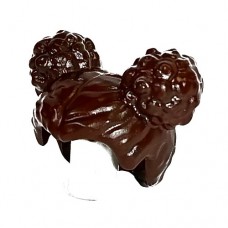 LEGO női haj copfos, sötétbarna (65579) --- Debrecenben raktáron!