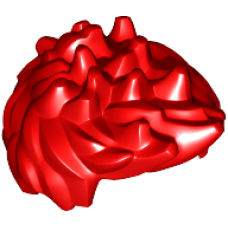 LEGO férfi haj rövid tüskés, piros (98385)