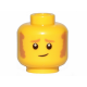 LEGO férfi fej aggódó arc és pajesz mintával, sárga (66860)