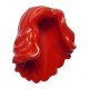 LEGO női haj hosszú hullámos, piros (23187)