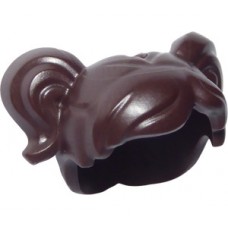 LEGO női haj copfos, sötétbarna (35701)  --- Debrecenben raktáron!