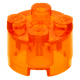 LEGO henger 2x2, átlátszó narancssárga (3941)