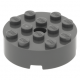 LEGO henger 4x4 középen lyukkal, sötétszürke (87081)