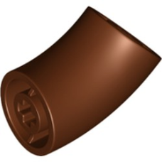 LEGO henger 2x2 45 fokos könyökkel belül tengely-csatlakozóval, vörösesbarna (65473)