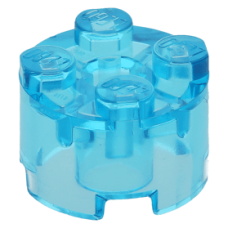 LEGO henger 2x2, átlátszó világoskék (3941)