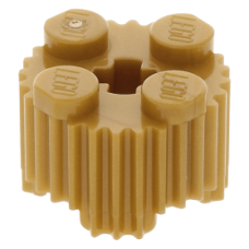 LEGO henger 2x2 oldalán rács mintával, gyöngyház arany (92947)