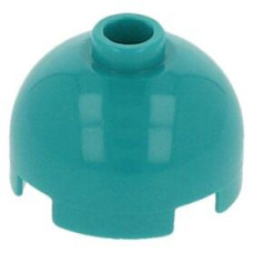 LEGO henger 2x2 kupola tetejű, sötét türkizkék (553c)