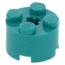 LEGO henger 2x2, sötét türkizkék (3941)