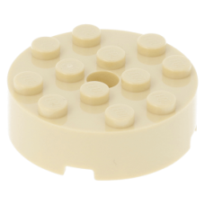 LEGO henger 4x4 középen lyukkal, sárgásbarna (87081)