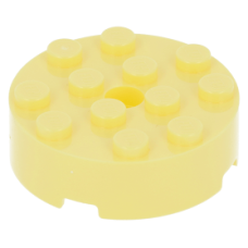 LEGO henger 4x4 középen lyukkal, világossárga (87081)