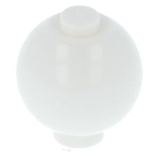 LEGO henger gömb 2x2 tetején bütyökkel (robottest), fehér (20953)