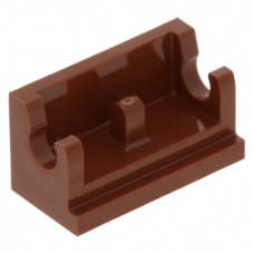 LEGO kocka csuklós elem alapja (zsanér) 1×2, vörösesbarna (3937)