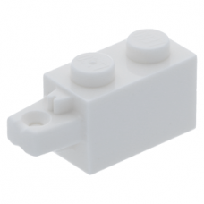 LEGO kocka csuklós elem (zsanér) 1×2 vízszintes csatlakozóval, fehér (30541)
