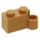 LEGO kocka csuklós elem 1×2 alsó csatlakozóval, középsötét testszínű (3831)