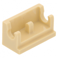 LEGO kocka csuklós elem alapja (zsanér) 1×2, sárgásbarna (3937)