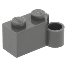 LEGO kocka csuklós elem 1x2 alsó csatlakozóval, sötétszürke (3831)
