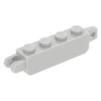 LEGO kocka csuklós elem (zsanér) 1x4 függőleges csatlakozókkal, világosszürke (30387/54661)