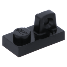 LEGO lapos csuklós elem 1×2 tetején csatlakozóval, fekete (30383)