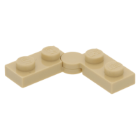 LEGO lapos csuklós elem 1x4, sárgásbarna (2429c01)