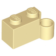 LEGO kocka csuklós elem 1×2 alsó csatlakozóval, sárgásbarna (3831)