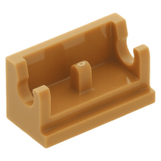 LEGO kocka csuklós elem alapja (zsanér) 1×2, középsötét testszínű (3937)