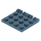 LEGO lapos csuklós elem 3×4 függőleges kettős villákkal, sötétszürke (50337/44570)